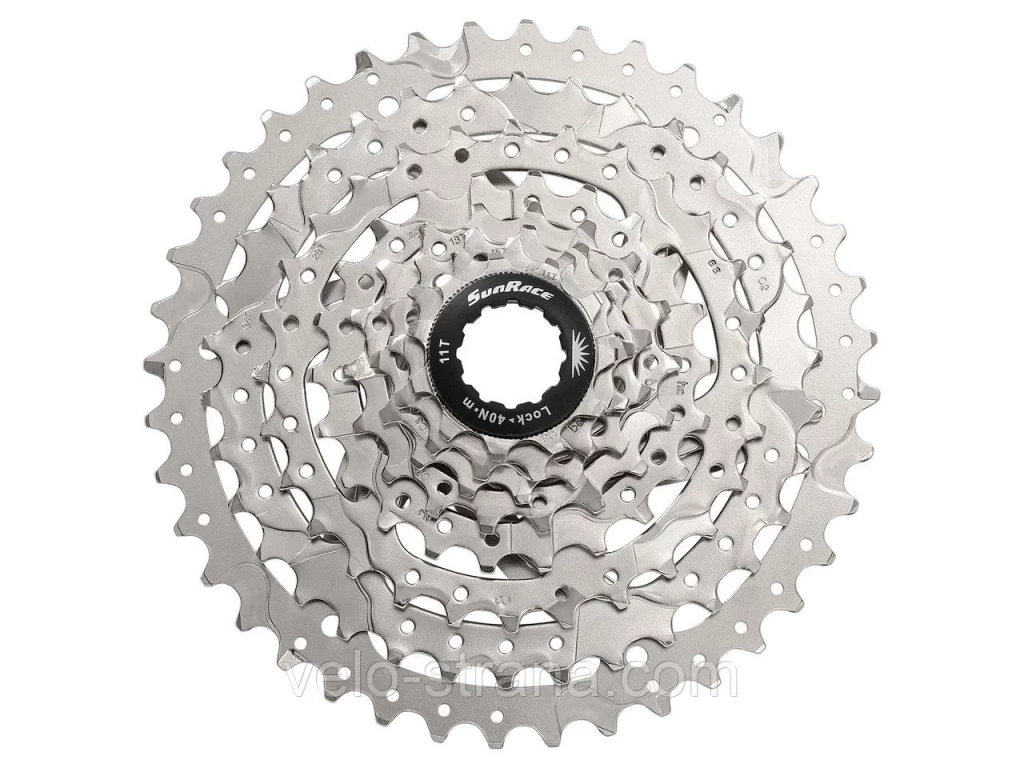 Кассета инд. 8-k 11-40T SUN RACE M680 MTB, Nickel