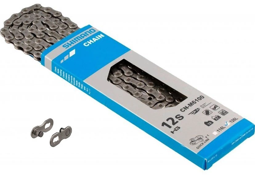 Ланцюг Shimano CN-M6100 DEORE, 138 лінків, 12-швидк, +QUICK-LINK, ICNM6100138Q