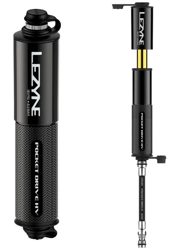 Насос ручной Lezyne Pocket Drive HV, 160 PSI/11 Bar, черный Y14, 4710582540318