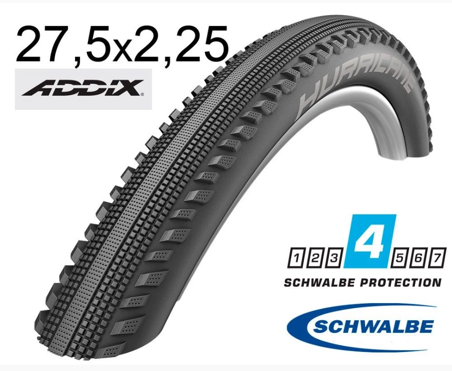 Покришка Schwalbe Hurricane 27.5x2.25 (57-584) Addix Performance RaceGuard B/B-SK+RT, 11159064