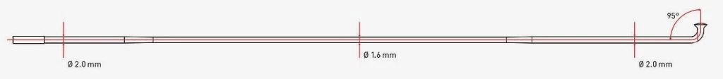 Спицы DT Swiss Competition Race Standard 2.0/1.6/2.0 mm, черные