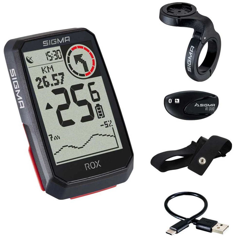Велокомпьютер Sigma Sport ROX 4.0 HR Set Black (SD01062)