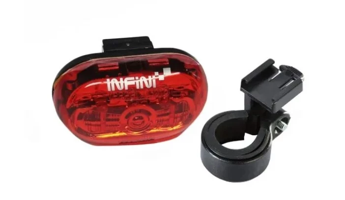 Мигалка задняя Infini VISTA I-402R, 5 светодиодов, 4 режима, 2x"AAA", с крепл., LTS-36-30