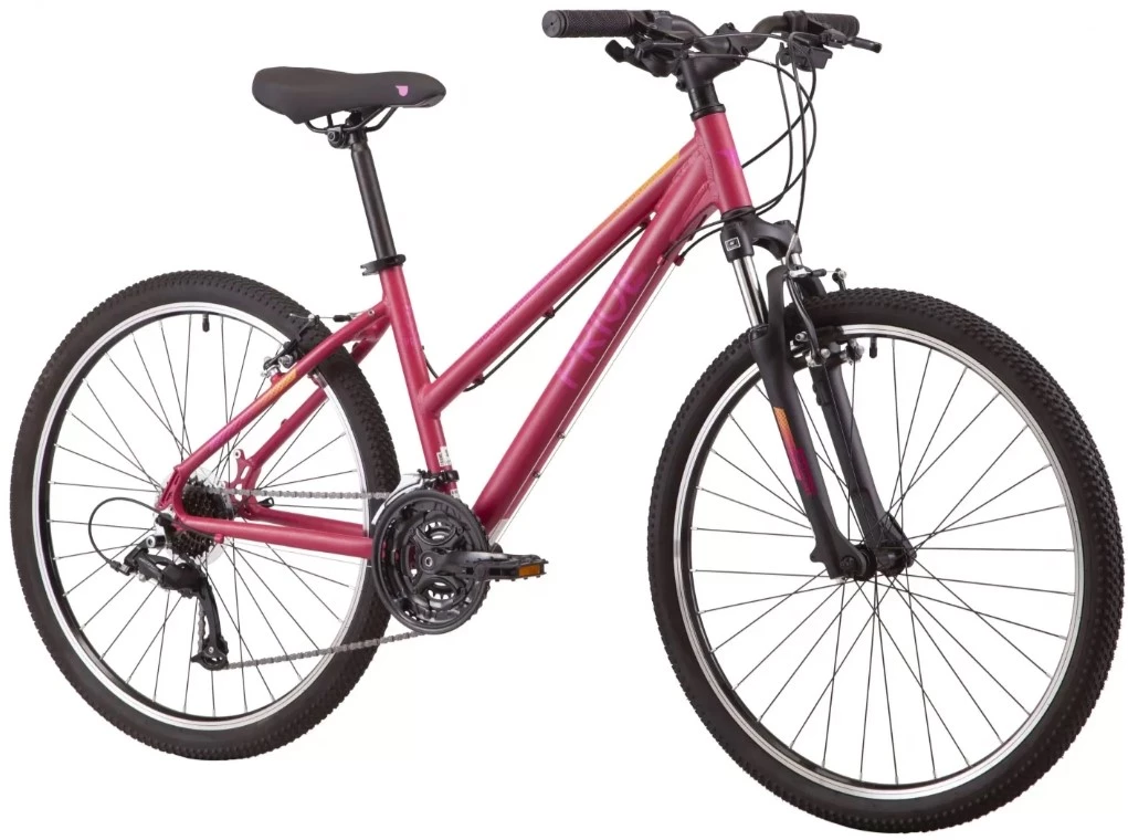 Велосипед 26" Pride STELLA 6.1  бордовый (задний и передний переключатели и монетка - MICROSHIFT)